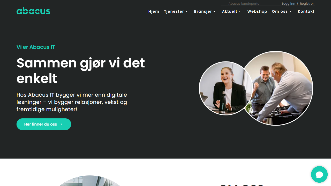 Abacus IT AS website screenshot