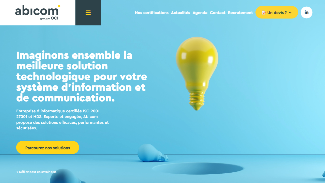 ABICOM website screenshot