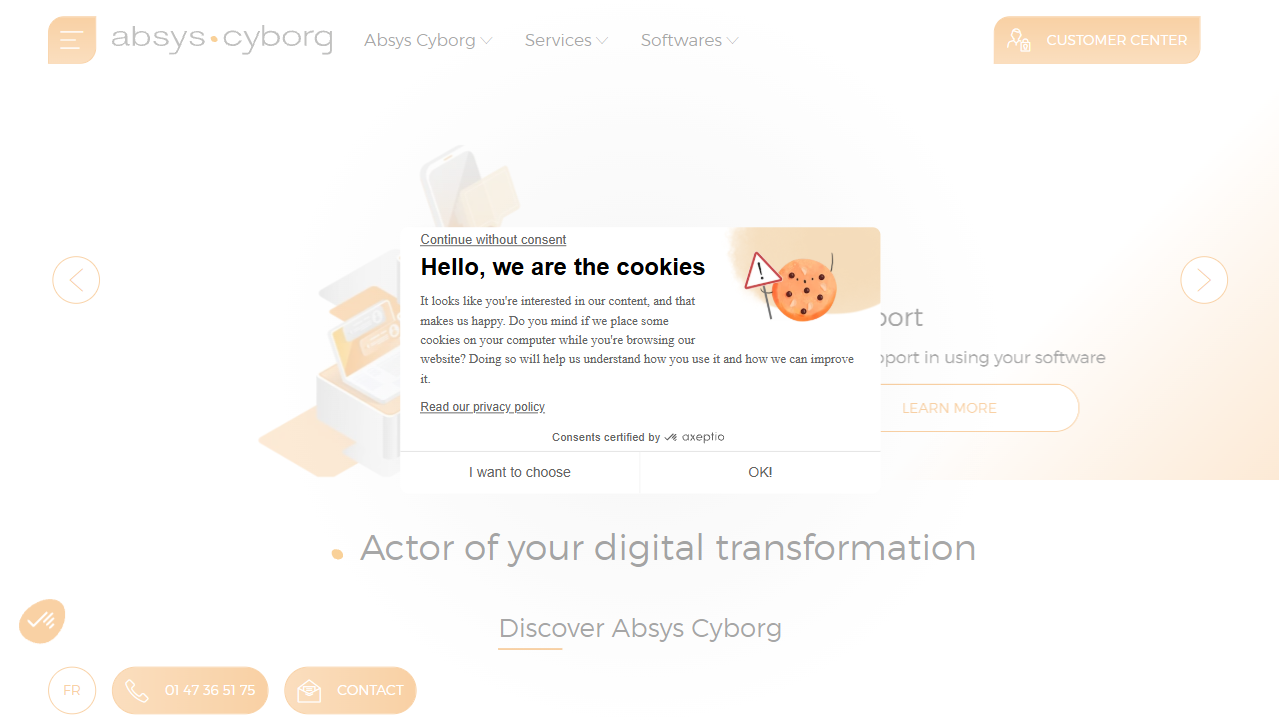 ABSYS CYBORG website screenshot