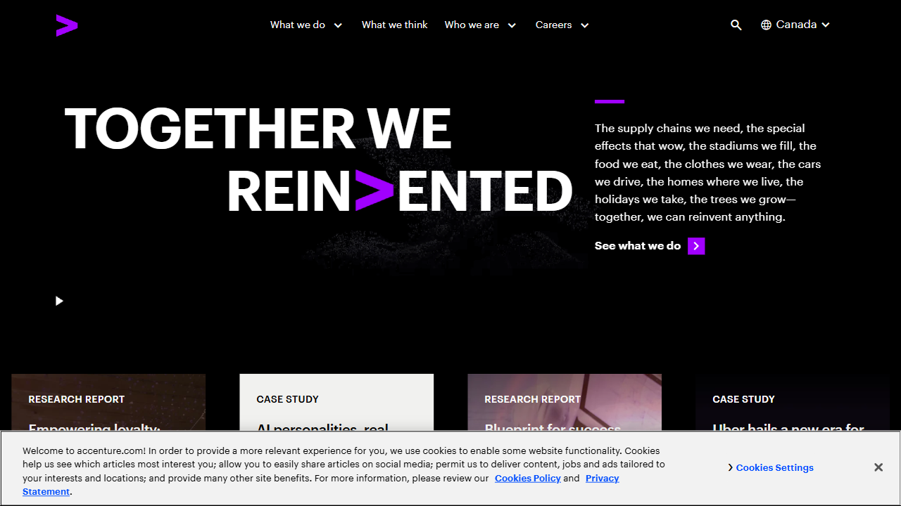 Accenture Canada -CSP website screenshot