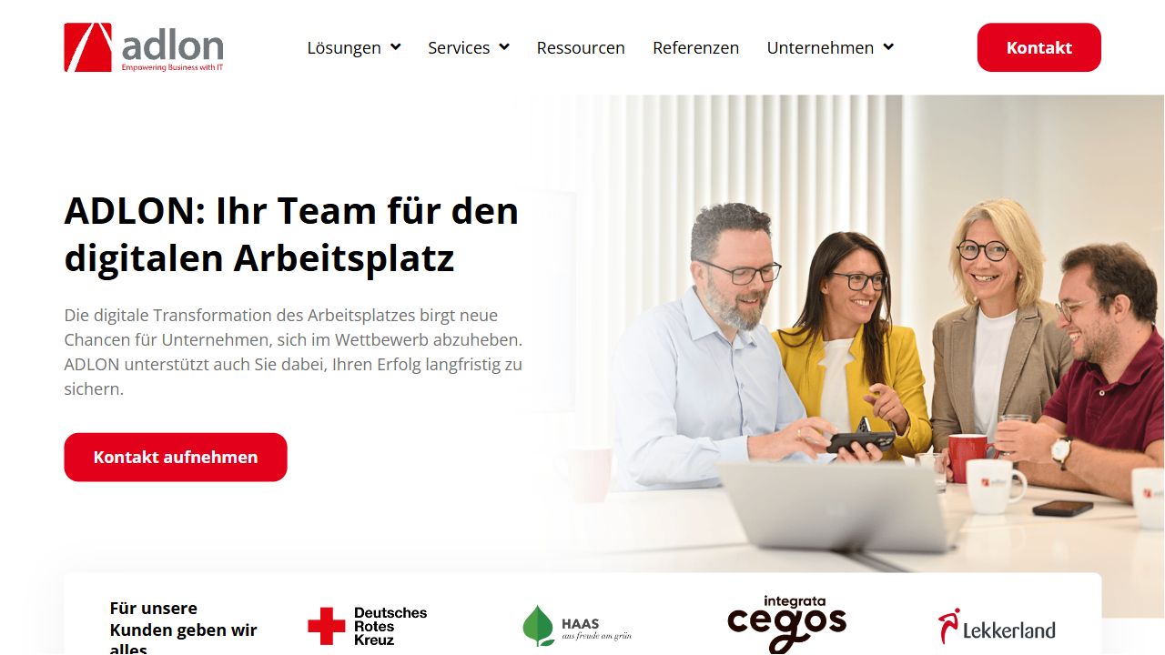 ADLON Intelligent Solutions GmbH website screenshot