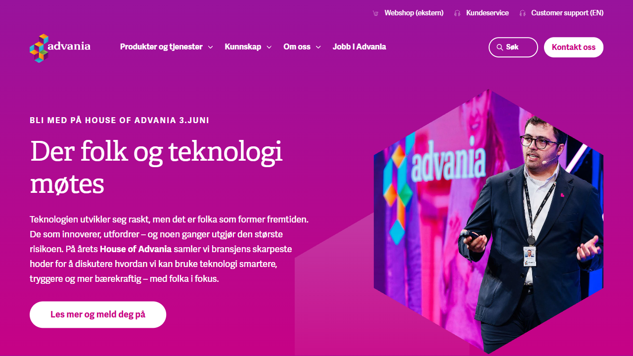 Advania AS website screenshot