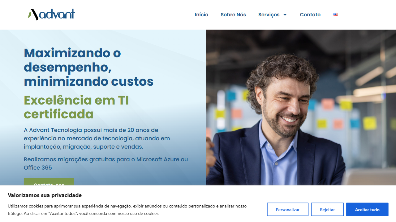 Advant Tecnologia website screenshot