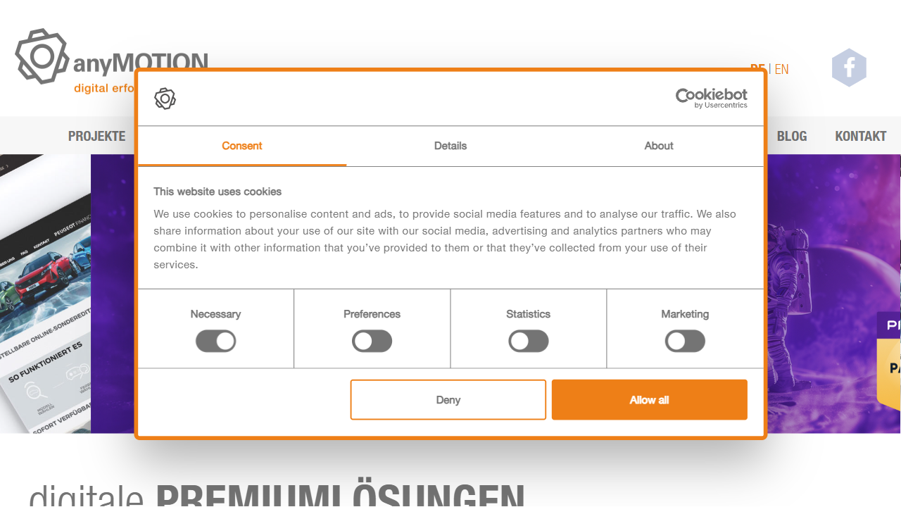 anyMOTION GmbH website screenshot