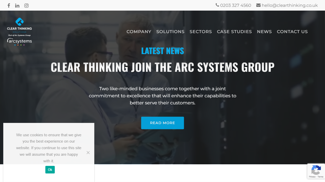 ARC UK SYSTEMS LTD website screenshot