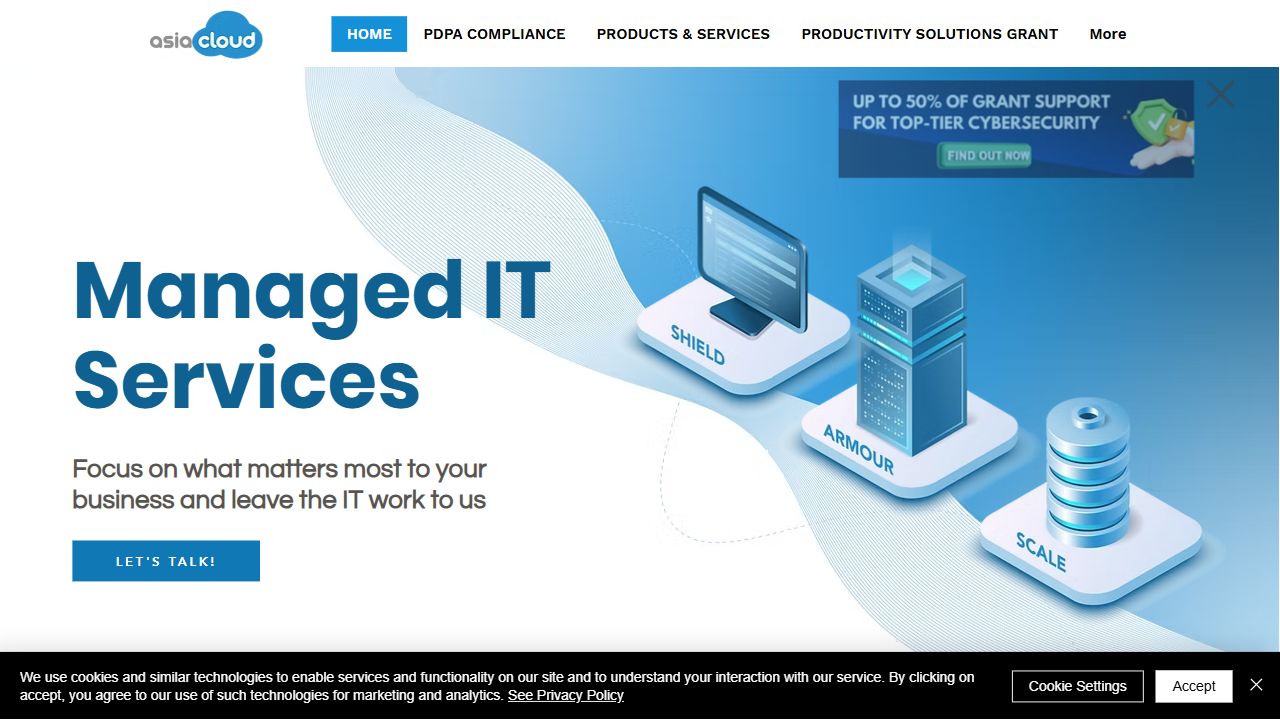 Asiacloud Solutions Pte Ltd website screenshot