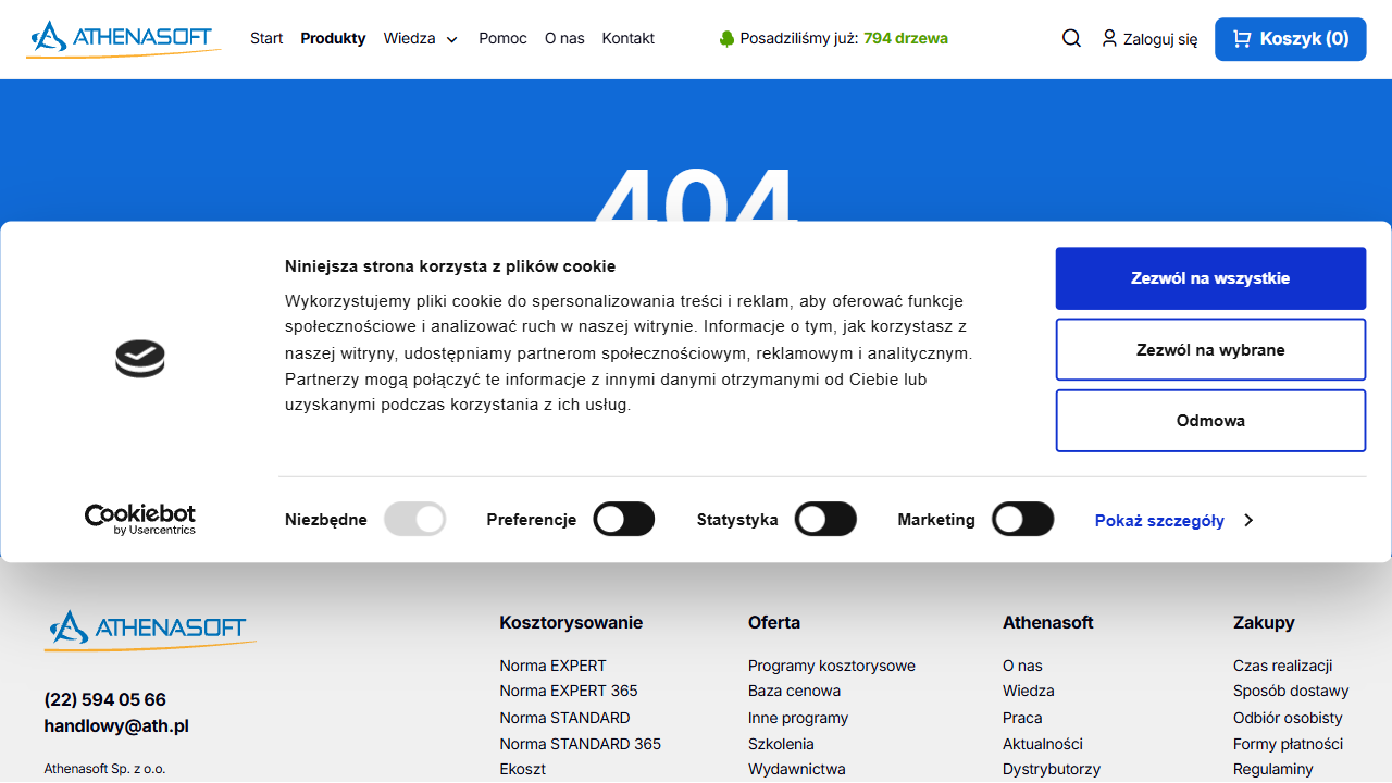 ATHENASOFT SP Z O O website screenshot