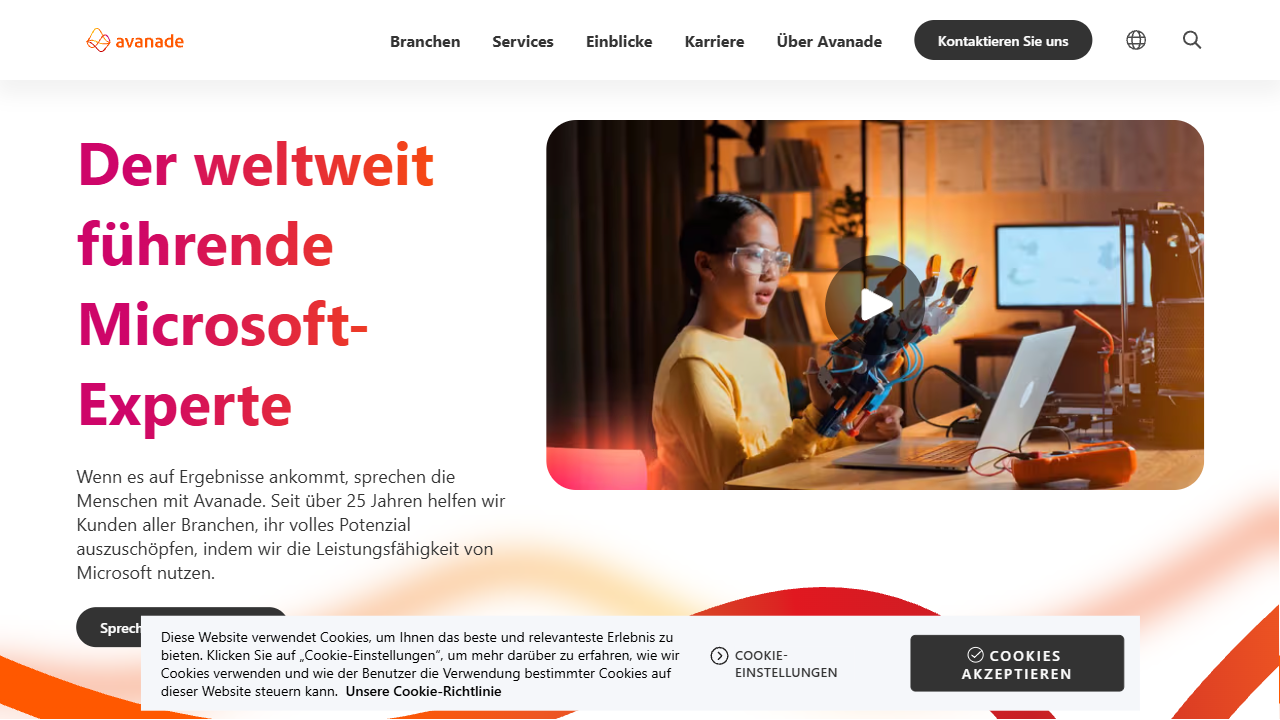 Avanade Österreich GmbH website screenshot