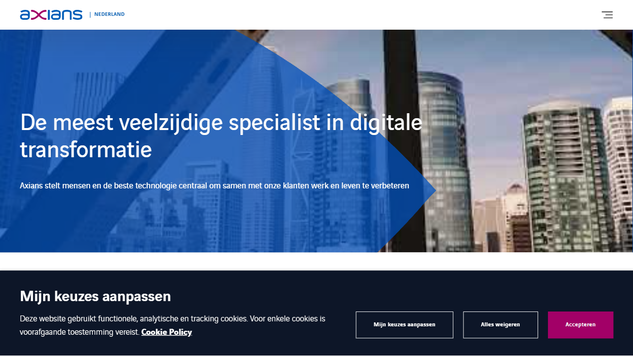 Axians Performance Solutions BV website screenshot