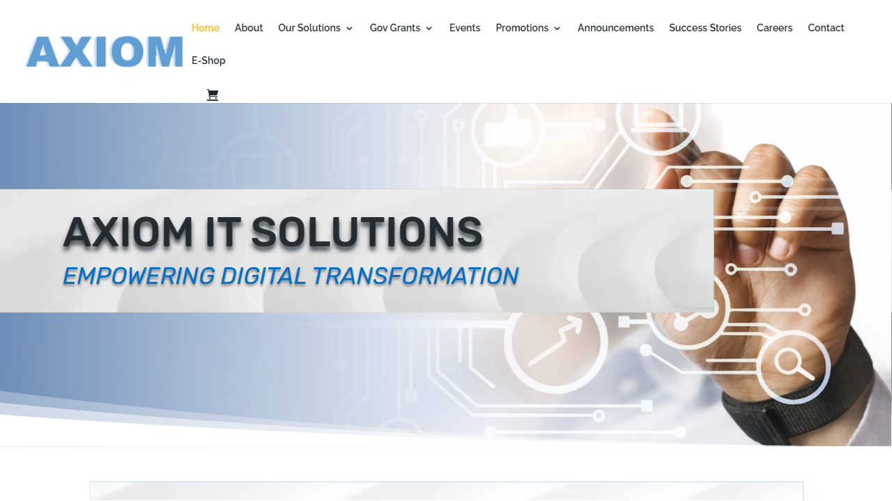 AXIOM IT SOLUTIONS PTE LTD website screenshot