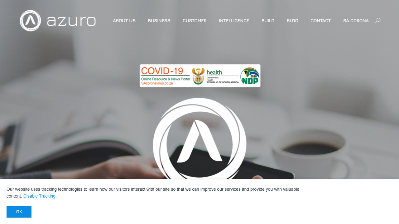 Azuro Business Solutions (Pty) Ltd website screenshot