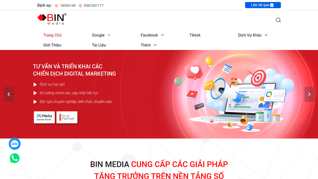 Bin Media Service Development And Investment Compa website screenshot