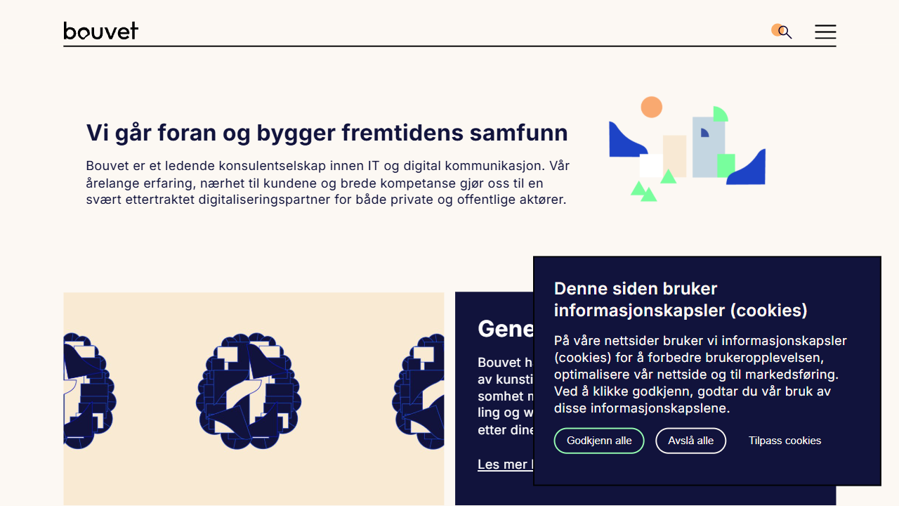 Bouvet Norge AS website screenshot