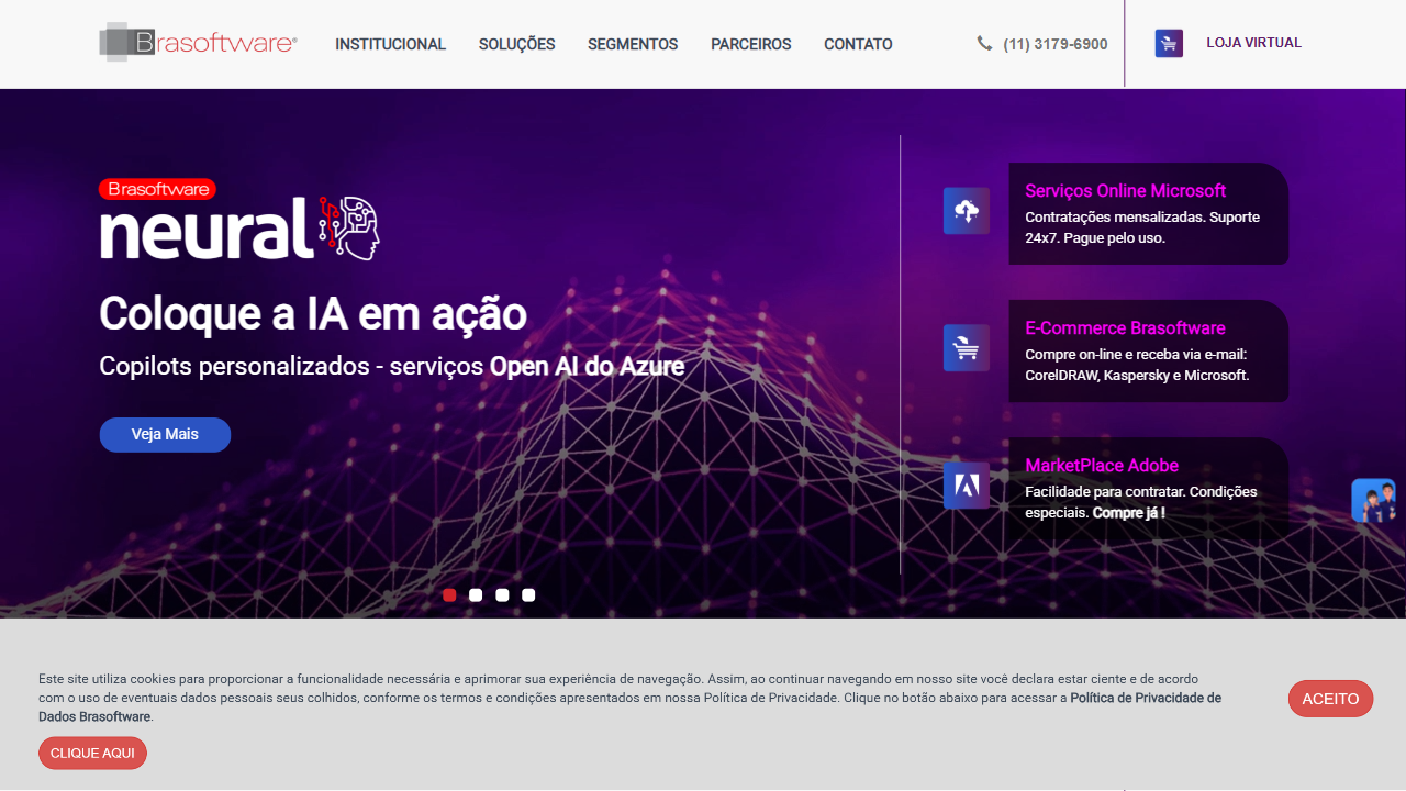 Brasoftware Informatica Ltda website screenshot