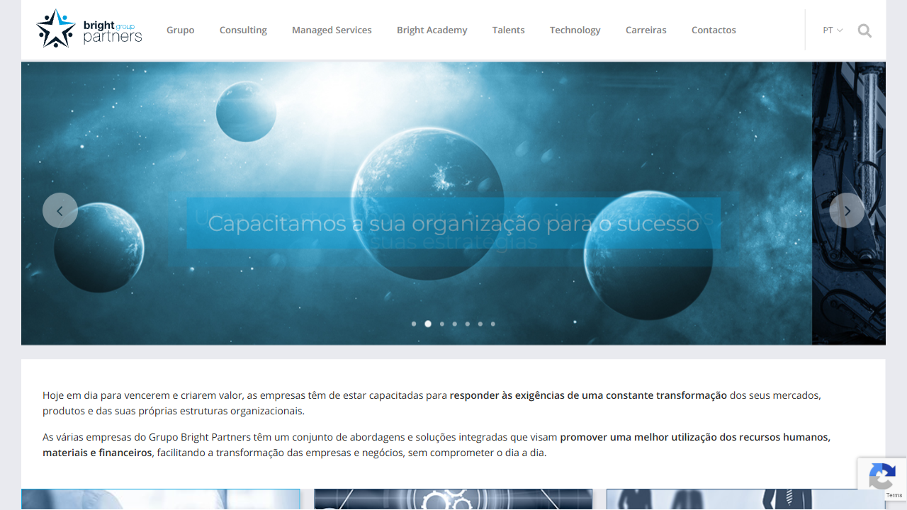 BRIGHT PARTNERS - GESTÃO, TECNOLOGIA E CAPITAL SA website screenshot