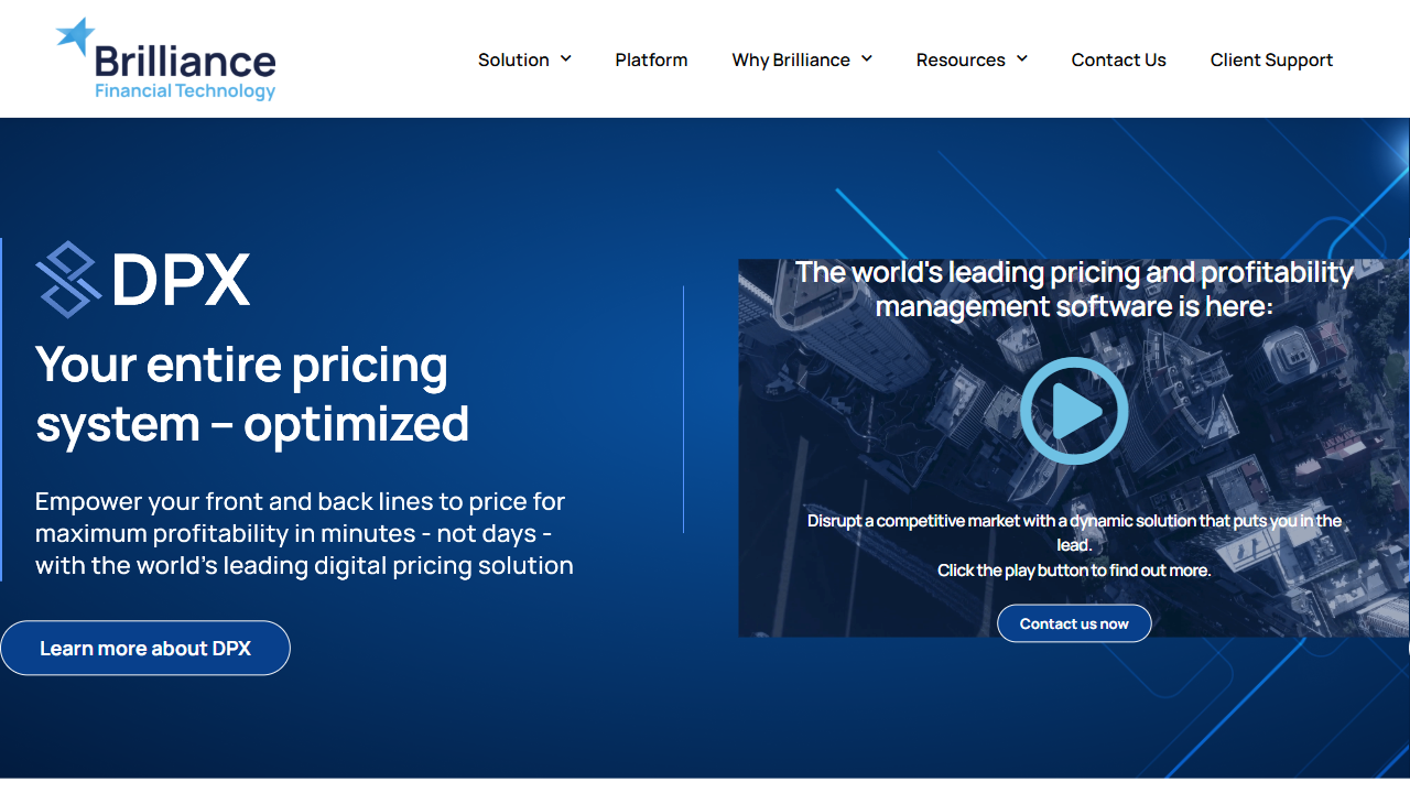 BRILLIANCE FINANCIAL TECHNOLOGY website screenshot