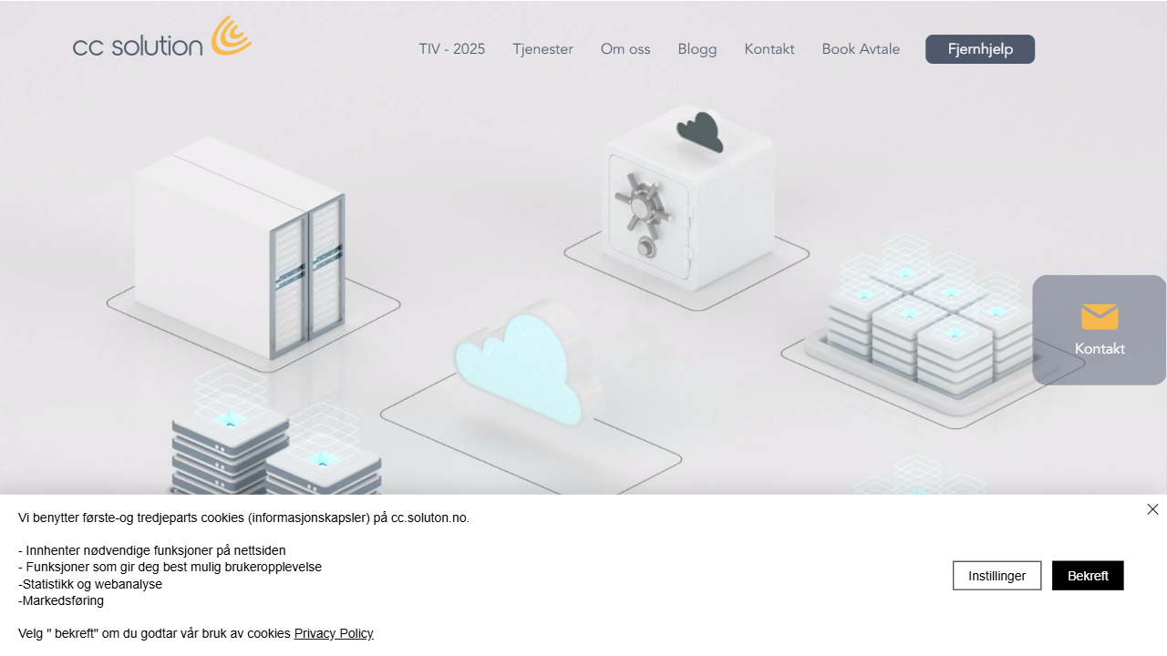 C.C. Solution AS website screenshot