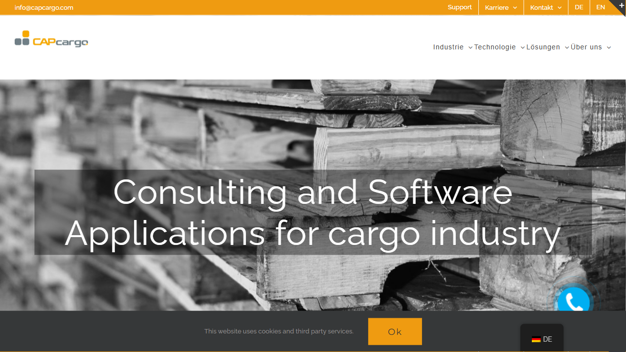 CAPcargo AG website screenshot