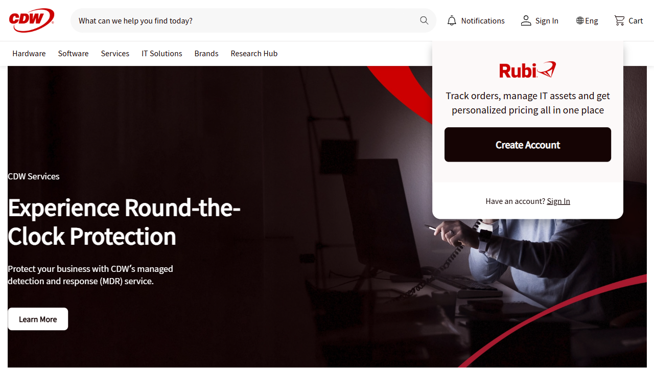 CDW Canada Corp website screenshot