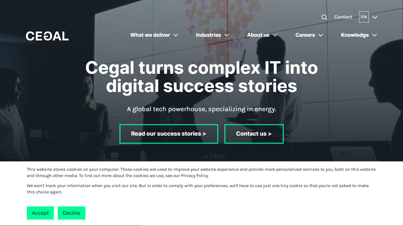 Cegal AS website screenshot