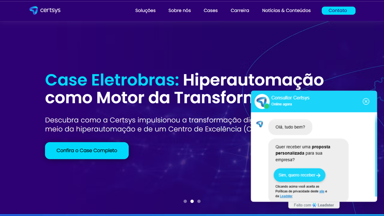 Certsys Tecnologia da Informação website screenshot