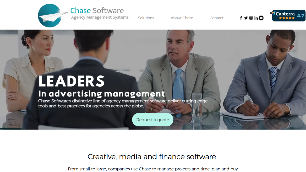 CHASE SOFTWARE website screenshot