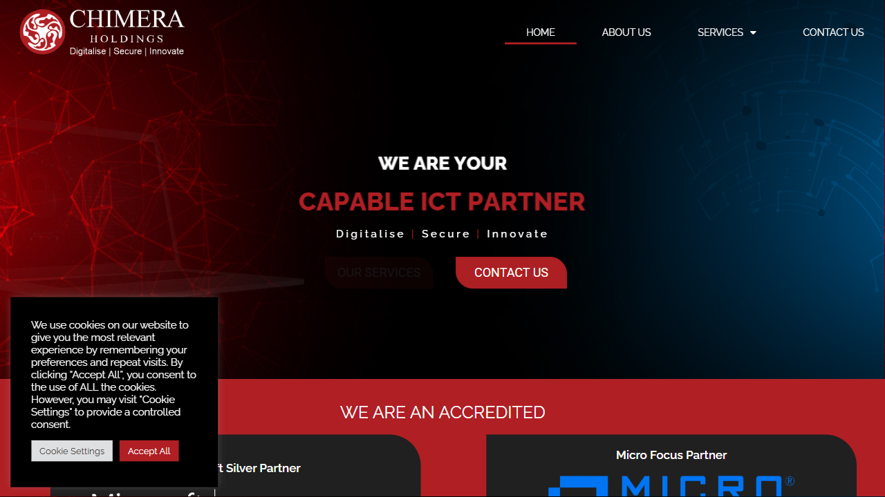 Chimera Holdings Pty Ltd website screenshot