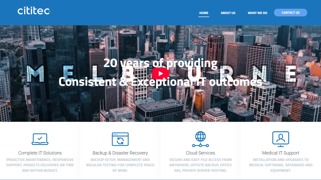 CITITEC PTY LTD website screenshot