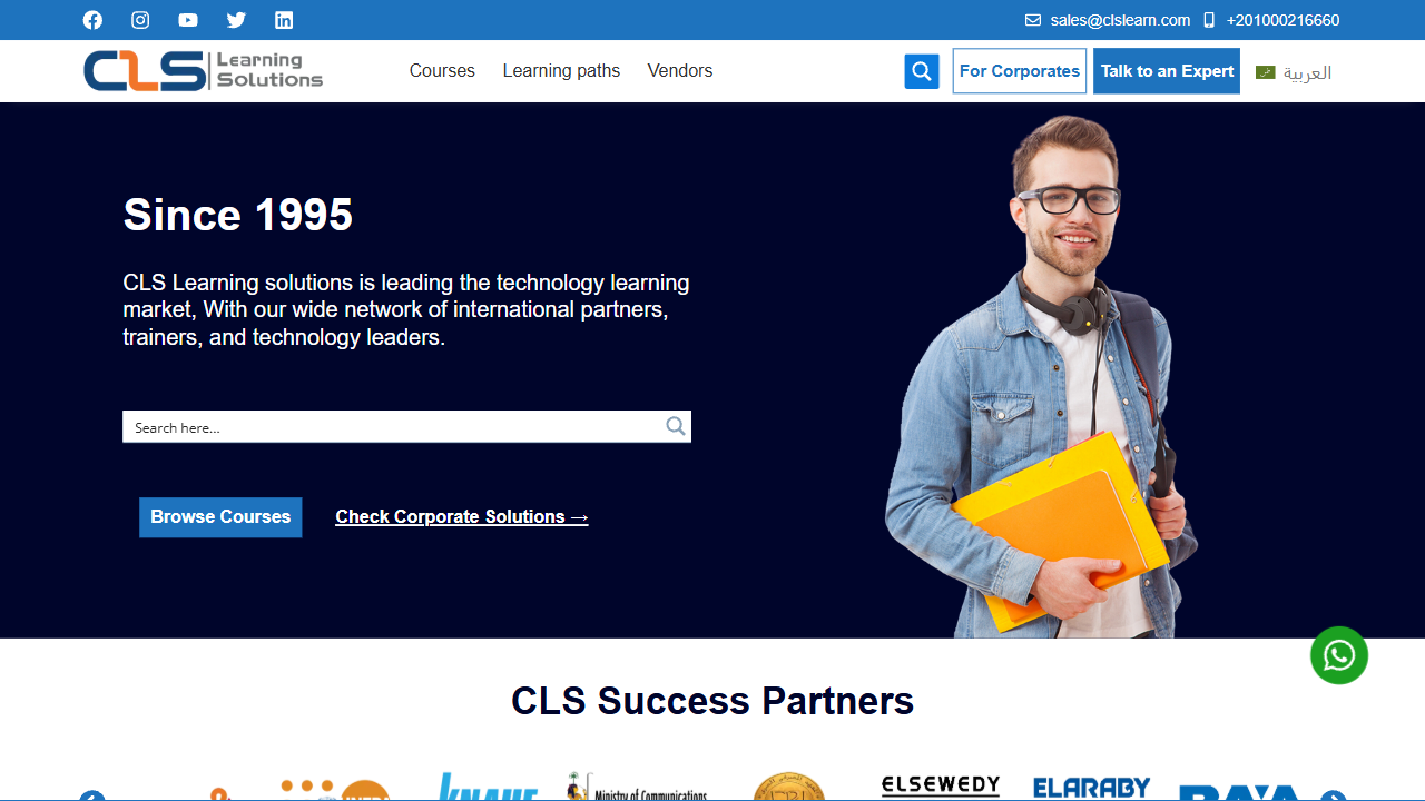 CLS Learning Solutions website screenshot