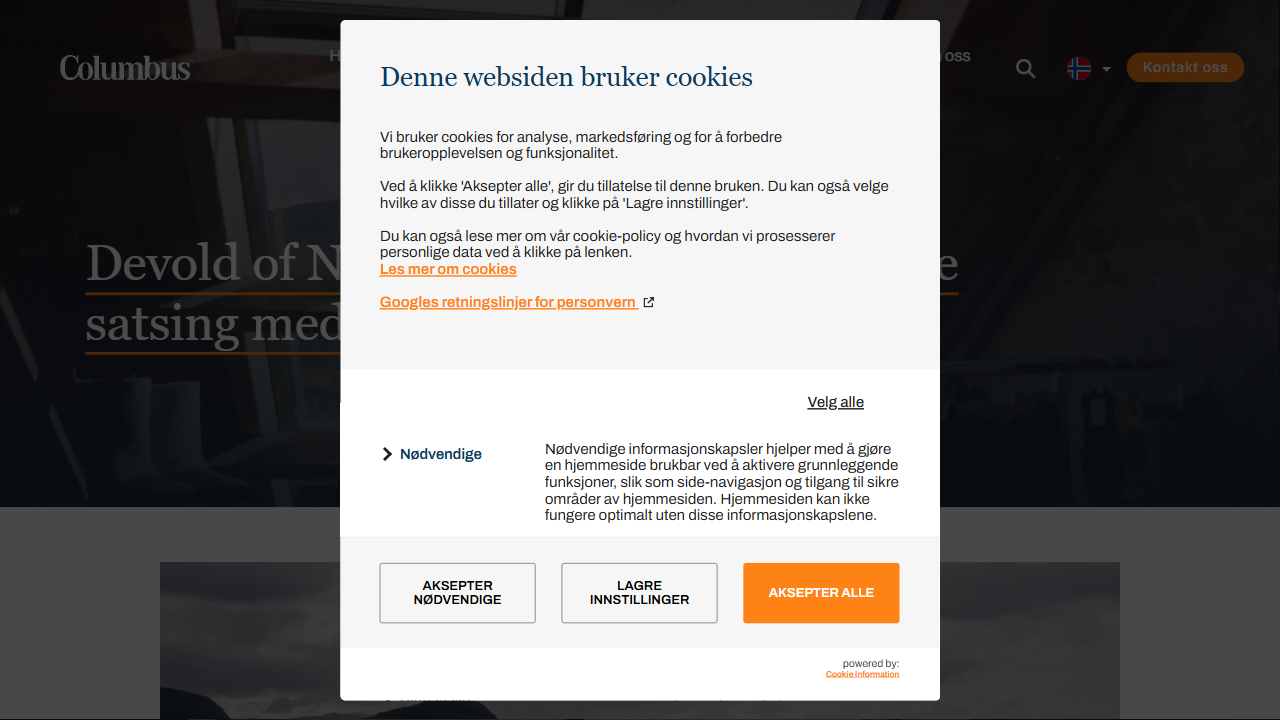 Columbus Norway AS website screenshot