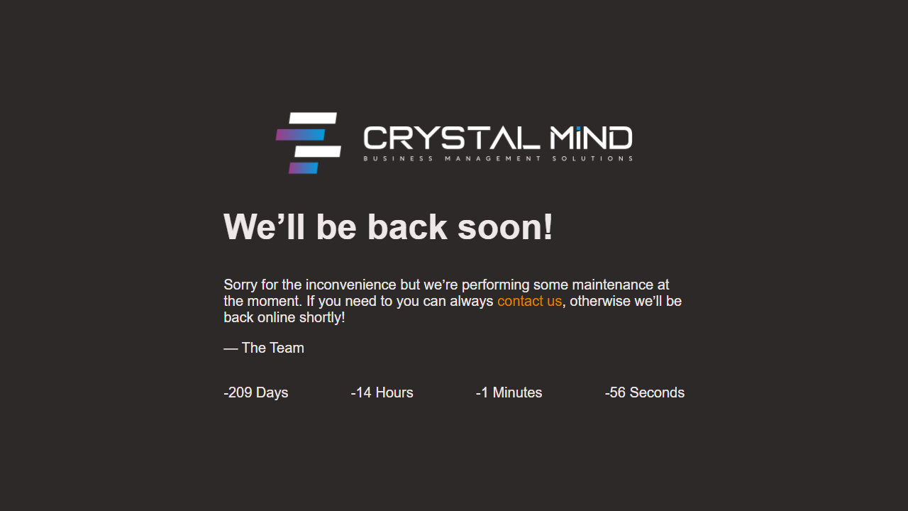 Crystal Mind S.A.E. website screenshot