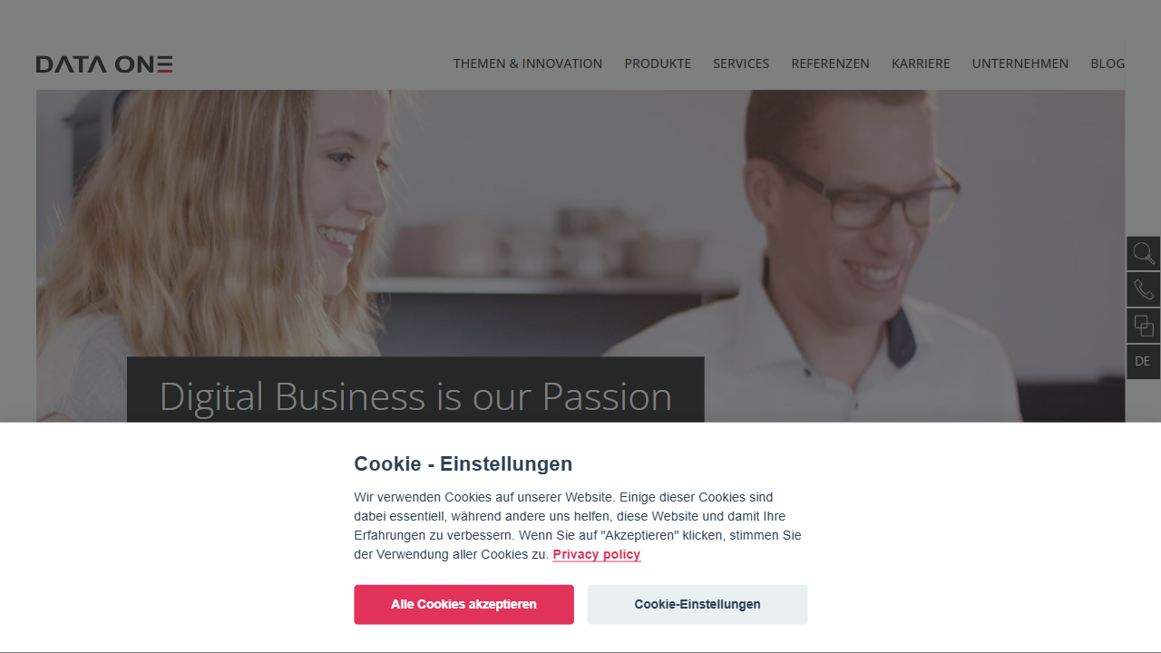 Data One GmbH website screenshot