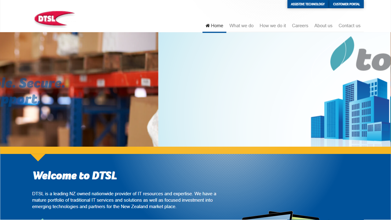 Desktop Technology Services Limited website screenshot