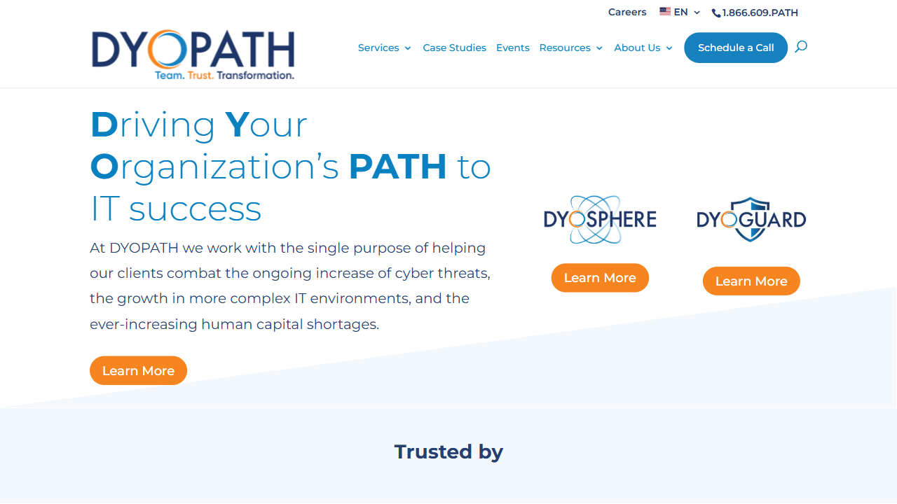 Dyopath, LP website screenshot