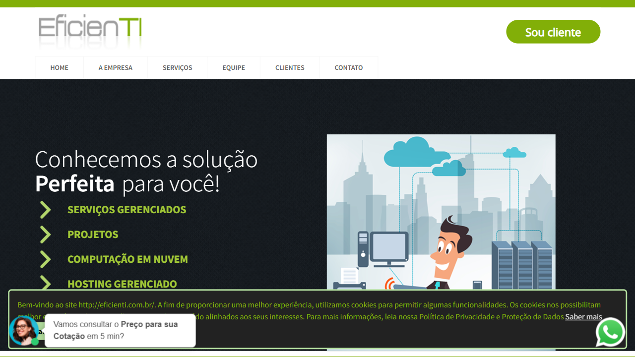 EficienTI Consultoria em Tecnologia da Informação website screenshot