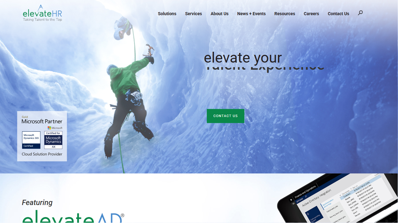 Elevate HR, Inc. website screenshot