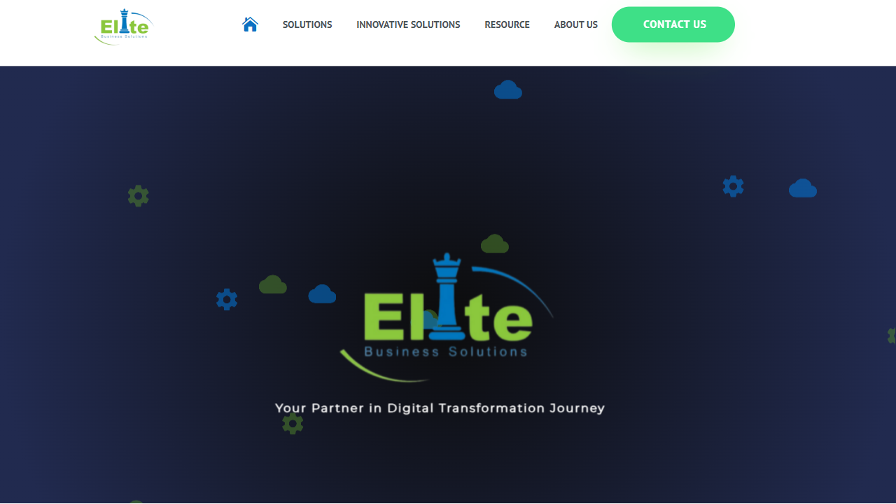 Elite Business Solutions website screenshot