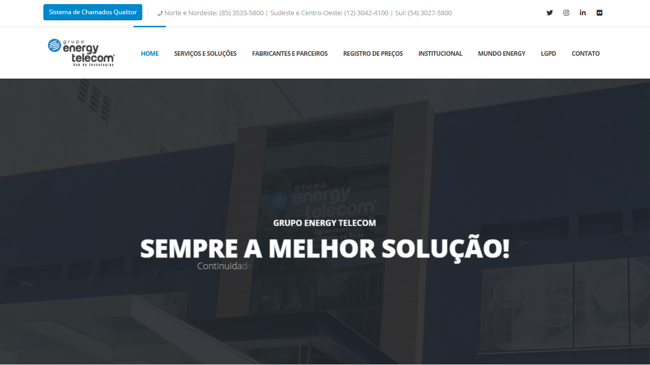 Energy Telecom Comércio e Serviços LTDA website screenshot