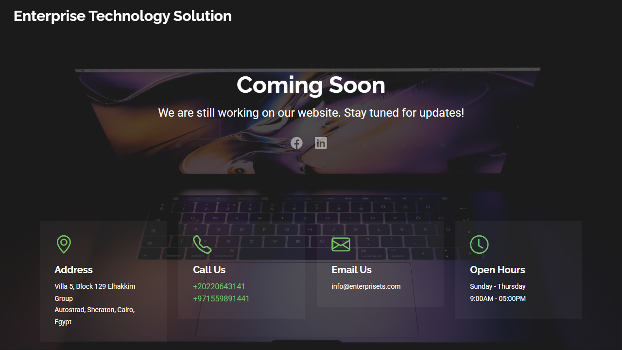 Enterprise Technology Solutions website screenshot