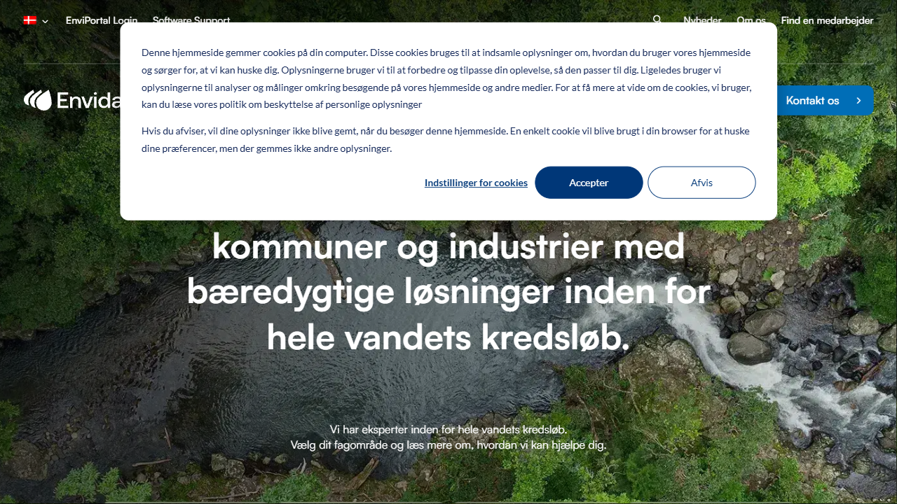 Envidan A/S website screenshot