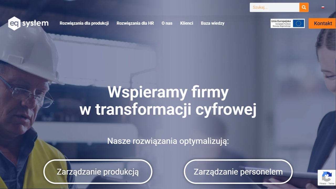 EQ SYSTEM TECHNOLOGY SP. O.O. website screenshot