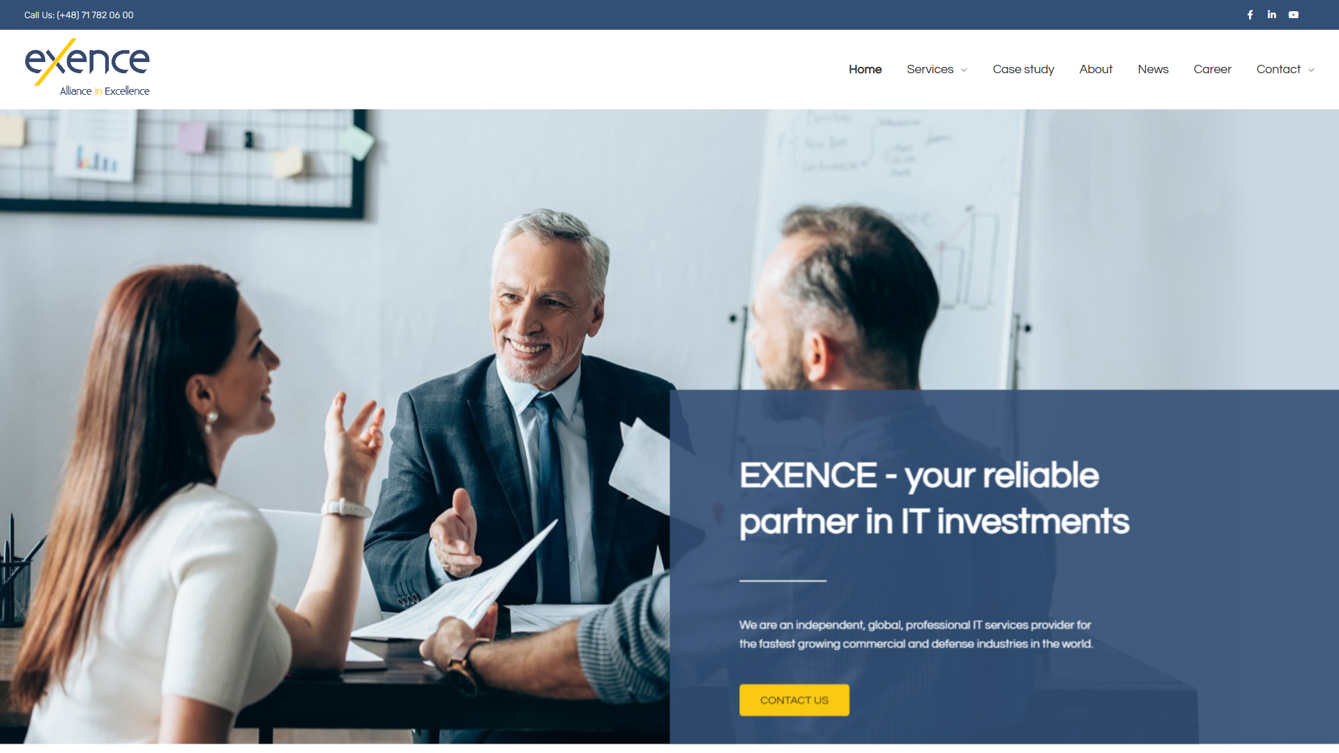 Exence S.A. website screenshot