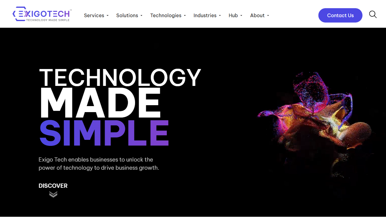 Exigo Tech Pty Ltd website screenshot