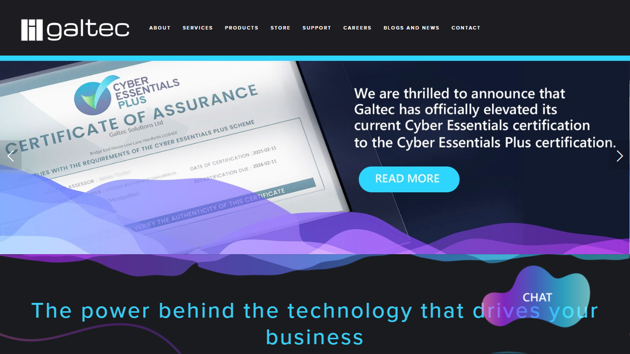 Galtec Solutions website screenshot