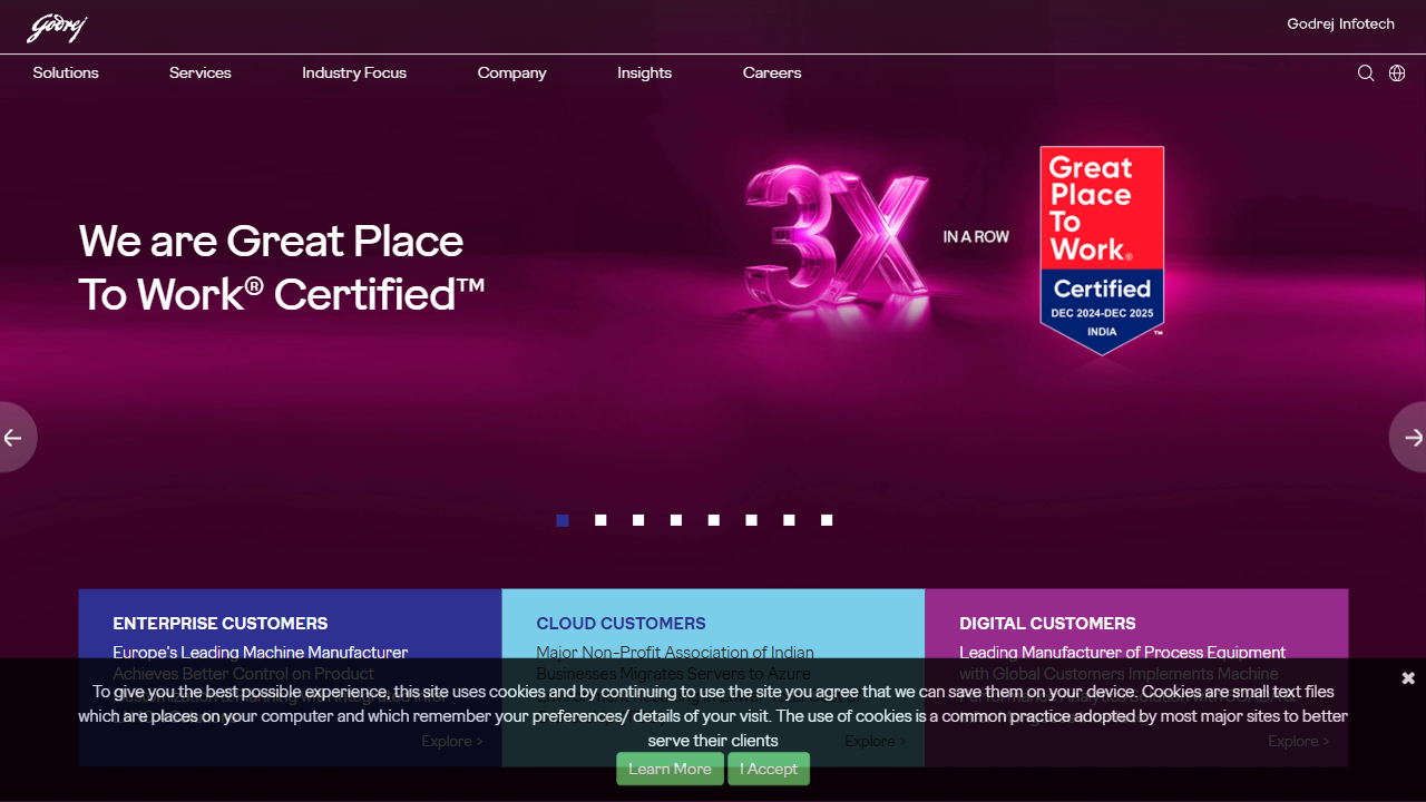 GODREJ INFOTECH LIMITED (SINGAPORE BRANCH) website screenshot