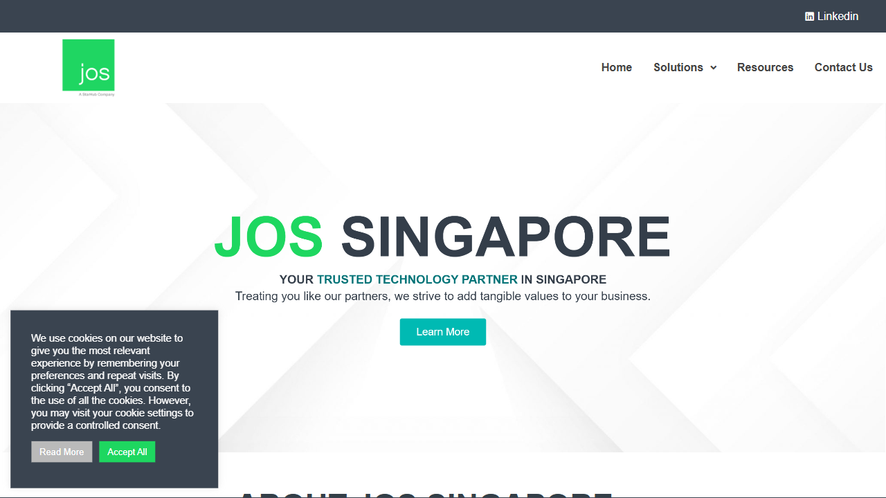 HKBN JOS (SINGAPORE) PTE. LTD website screenshot