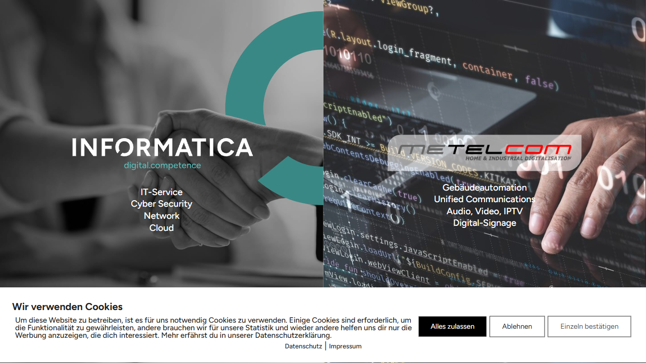 hs informatica ag website screenshot