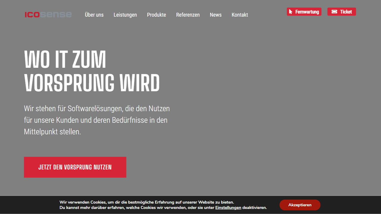 IcoSense GmbH website screenshot