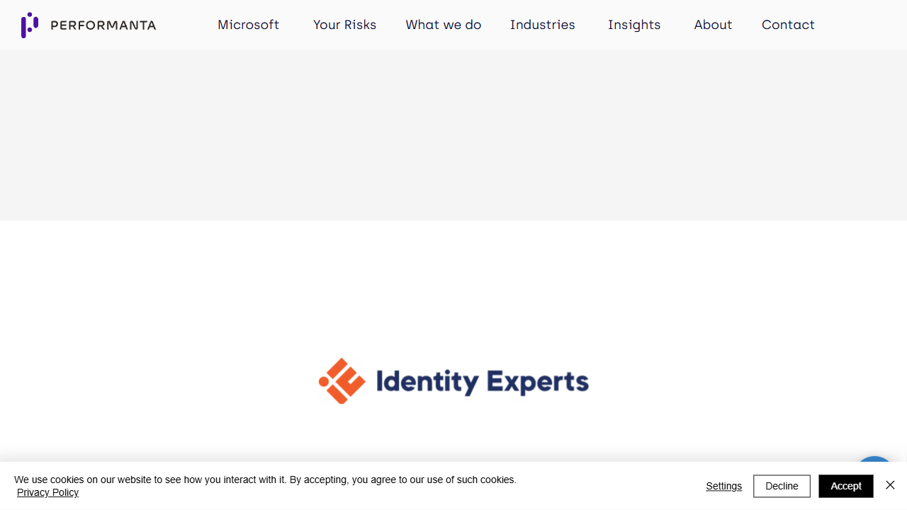 Identity Experts Limited website screenshot