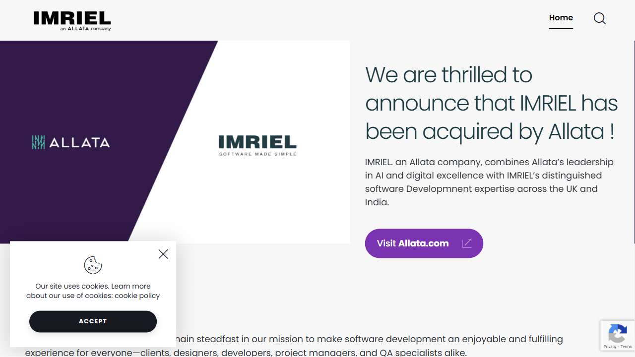 IMRIEL LTD website screenshot